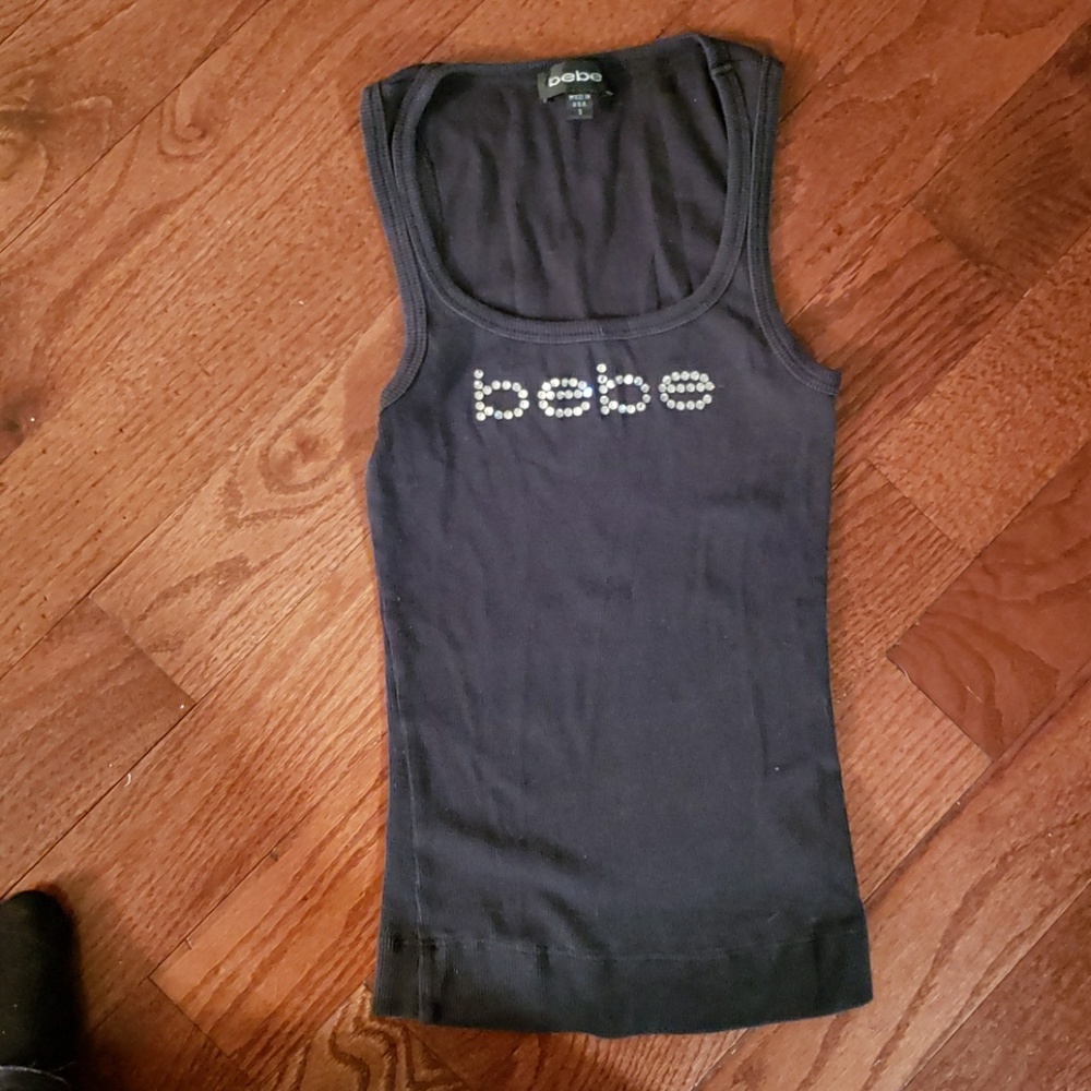 Bebe Rhinestone Tank Top